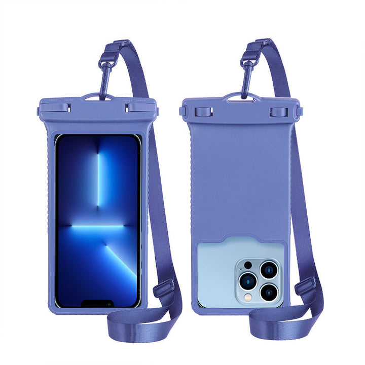 Unisex waterproof smartphone case with adjustable carrying strap