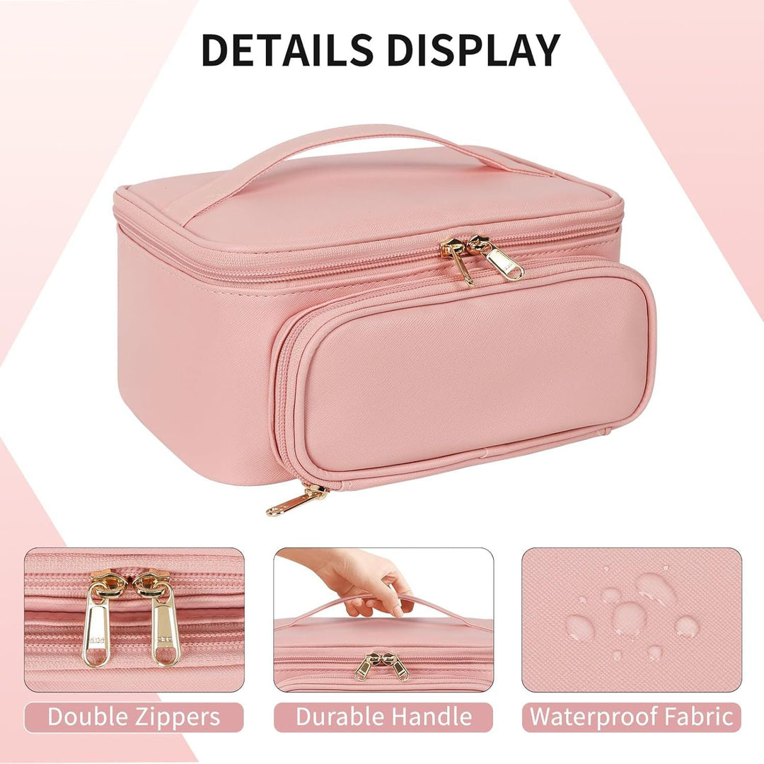 Cosmetic Organizer with Compartments and Mirror