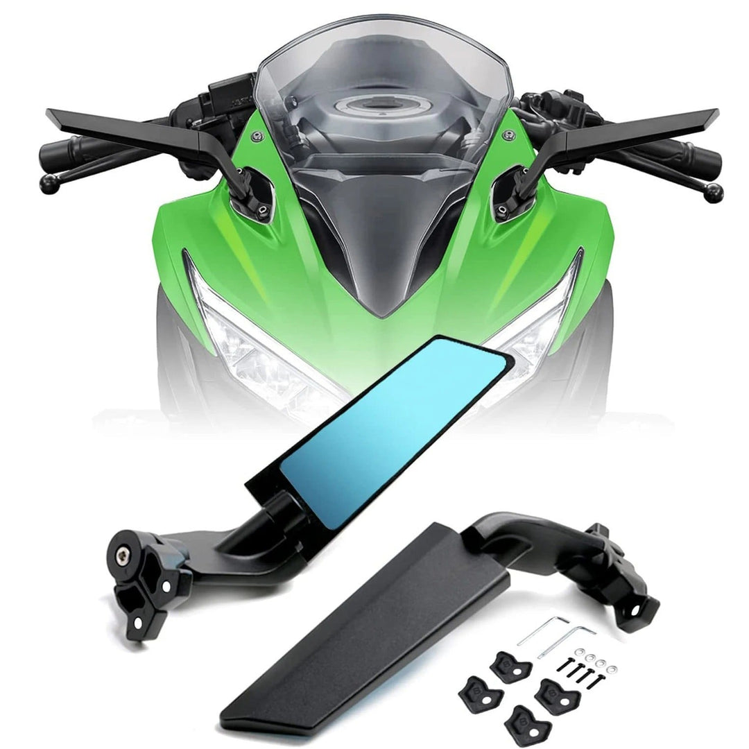 Adjustable motorcycle rearview mirrors with high-quality mounting system