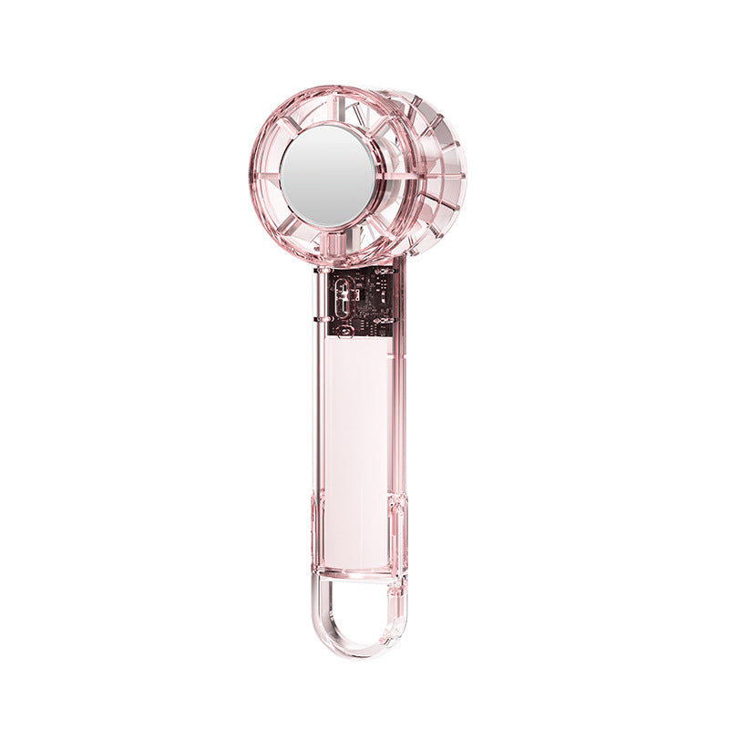 Ladies Portable Hand Fan with Integrated Mirror