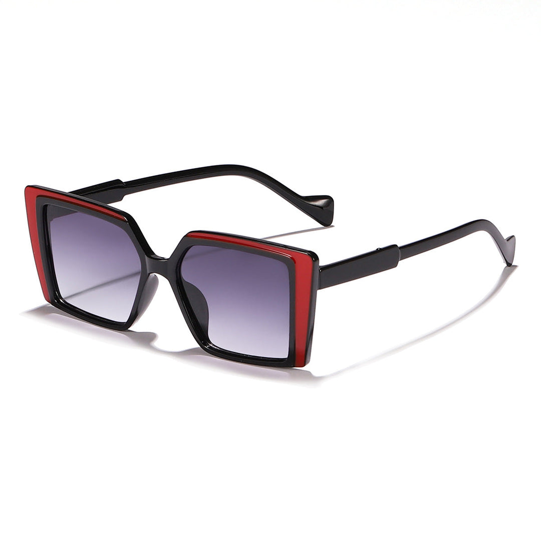 Women elegant square sunglasses with mirrored lenses