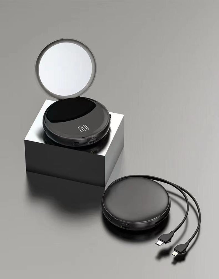 Portable mirror with USB charging function