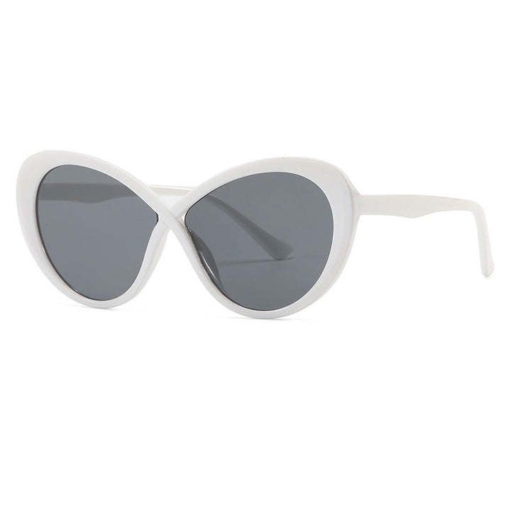 Women Cat-Eye Sunglasses with Mirrored Lenses