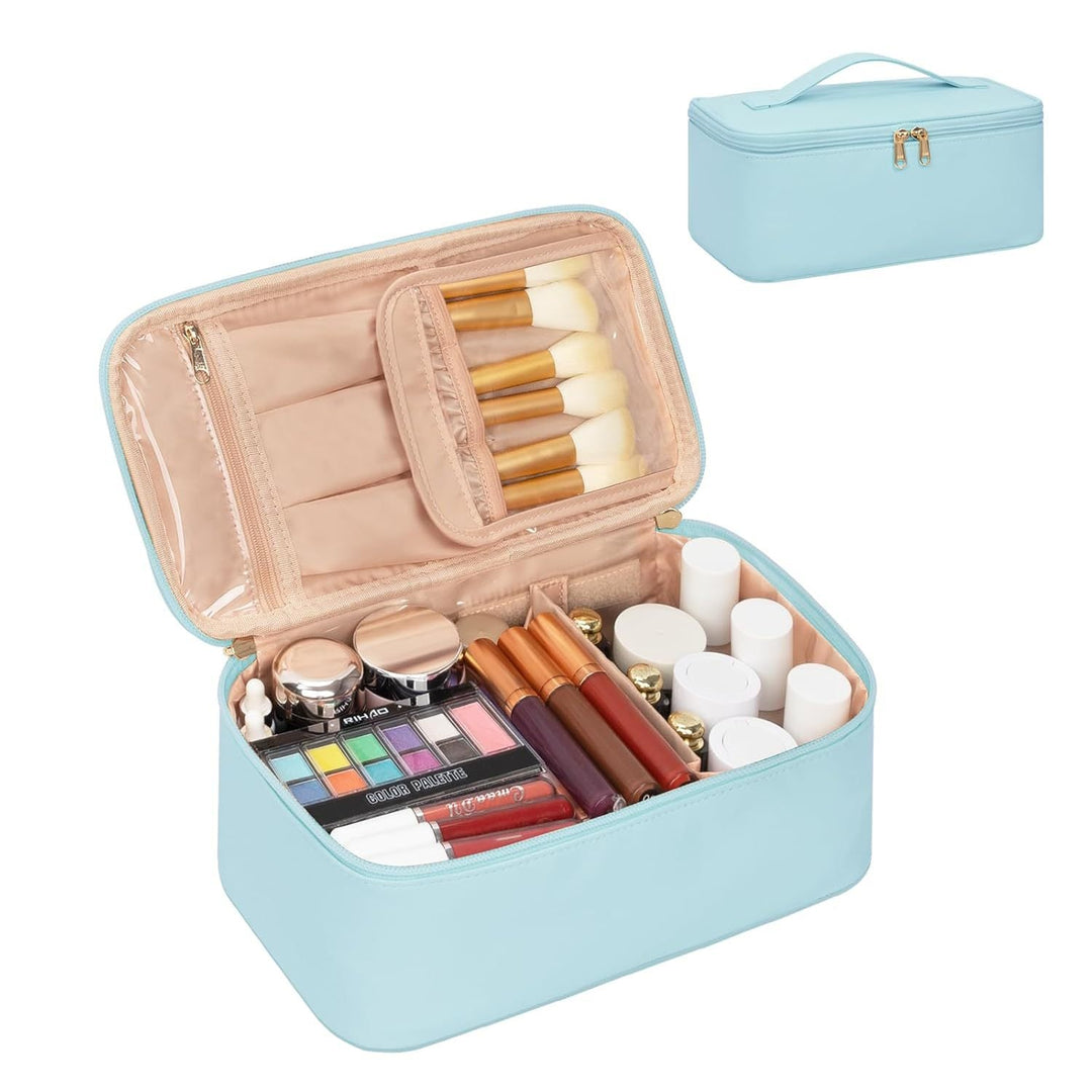 Cosmetic Organizer with Compartments and Mirror