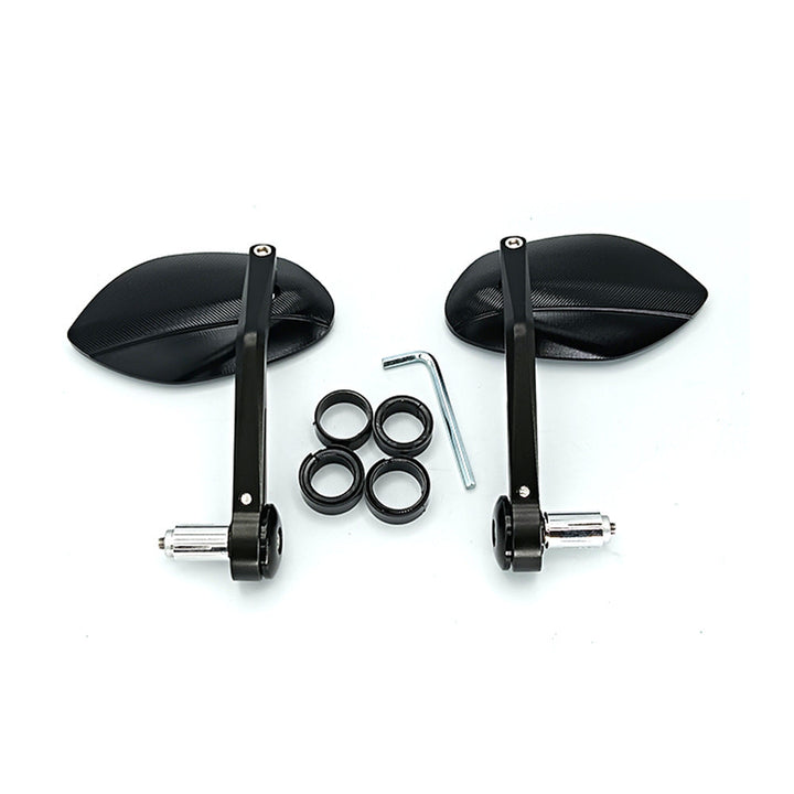 Ergonomic motorcycle rearview mirror with scratch-resistant surface