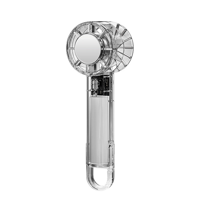 Ladies Portable Hand Fan with Integrated Mirror