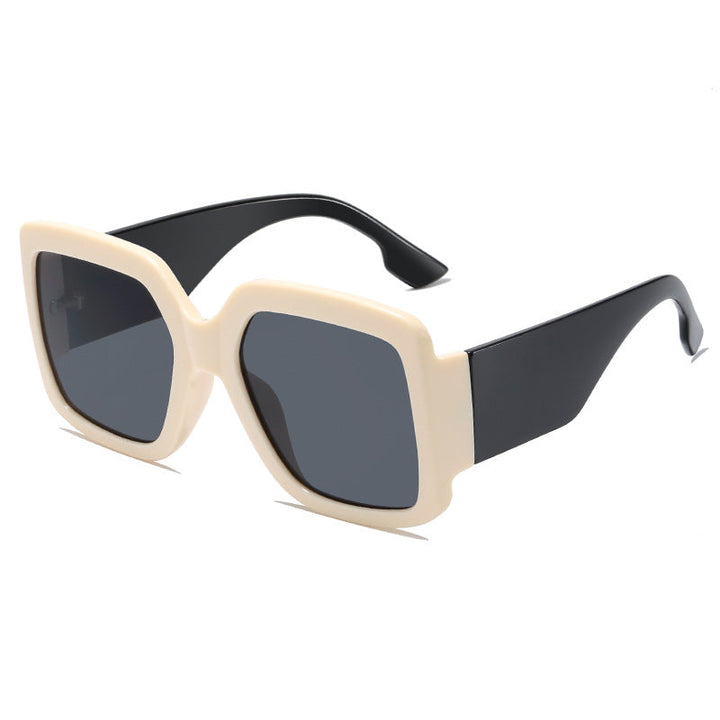 Women modern square sunglasses with mirror lenses
