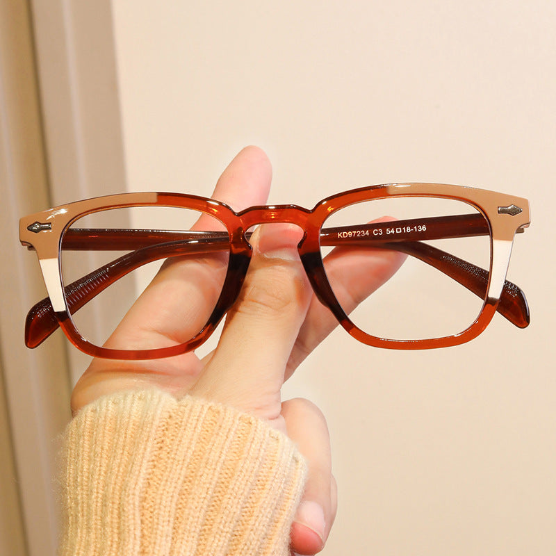 Women’s modern square sunglasses with mirrored UV protection