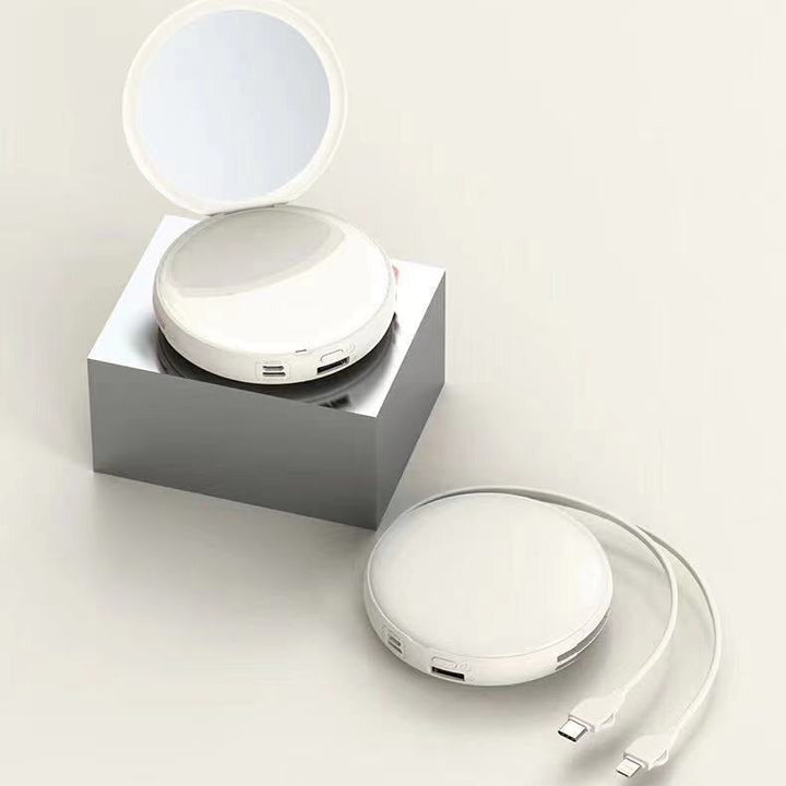 Portable mirror with USB charging function