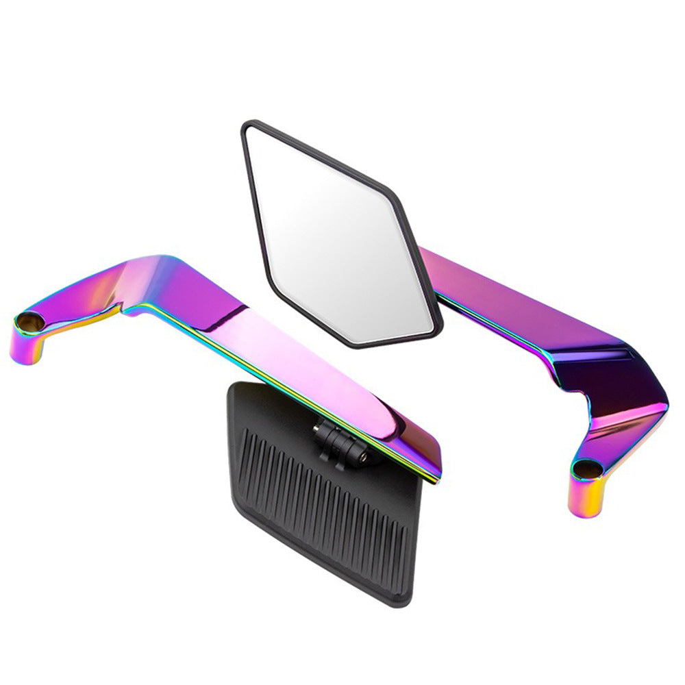 Motorcycle rearview mirror with modern, aerodynamic design