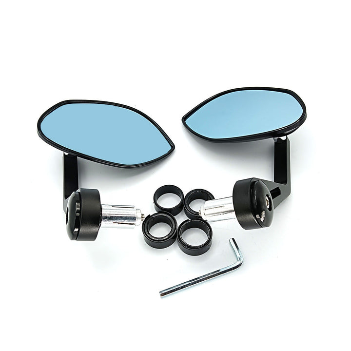 Ergonomic motorcycle rearview mirror with scratch-resistant surface