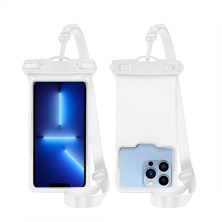 Unisex waterproof smartphone case with adjustable carrying strap