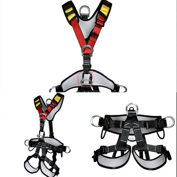XINDA XDA9516 Outdoor Climbing Polyester High-Strength Rope Adjustable Descender Full-Body Safety Harness