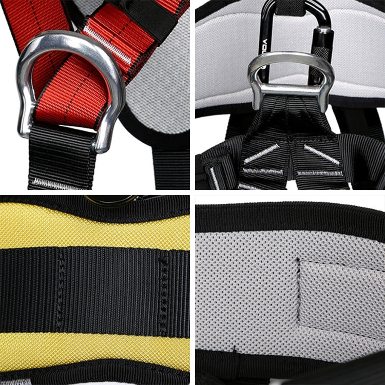 XINDA XDA9516 Outdoor Climbing Polyester High-Strength Rope Adjustable Descender Full-Body Safety Harness