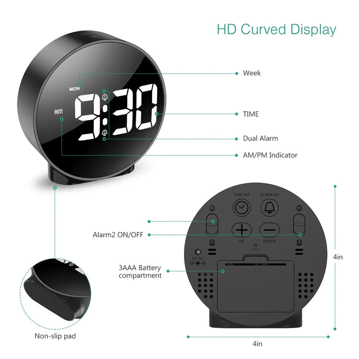 Light Source Digital Table Clock