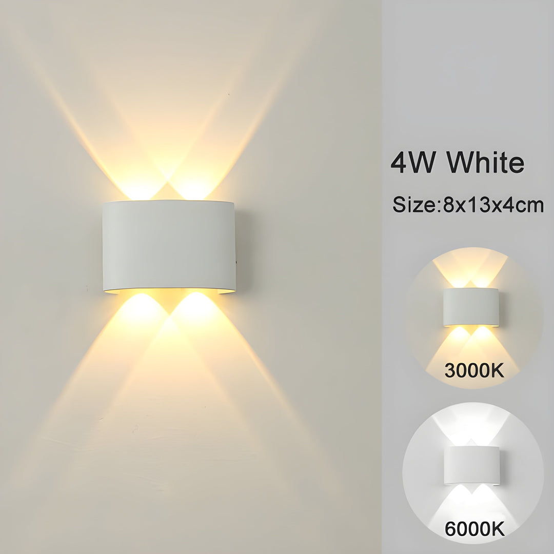 LED wall-mounted lights for indoor and outdoor areas
