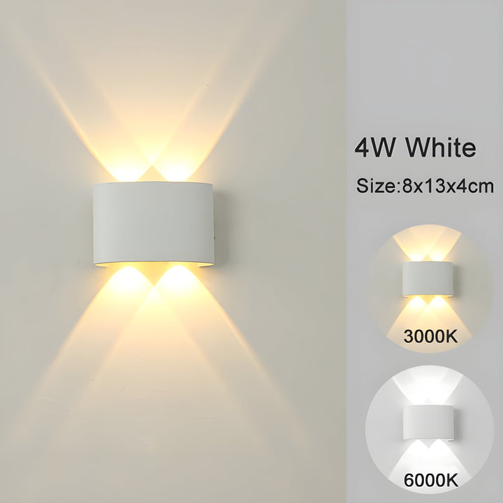 LED wall-mounted lights for indoor and outdoor areas