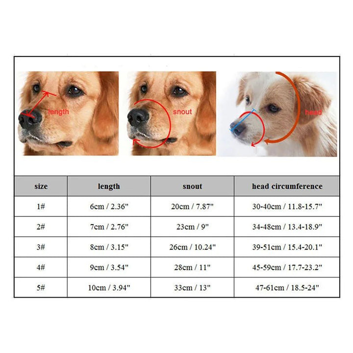 Breathable Silicone Muzzle for Dogs of All Sizes
