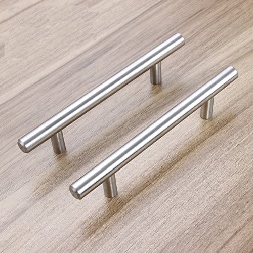 Brushed Nickel Modern Stainless Steel Drawer Hardware T-Bar Handles