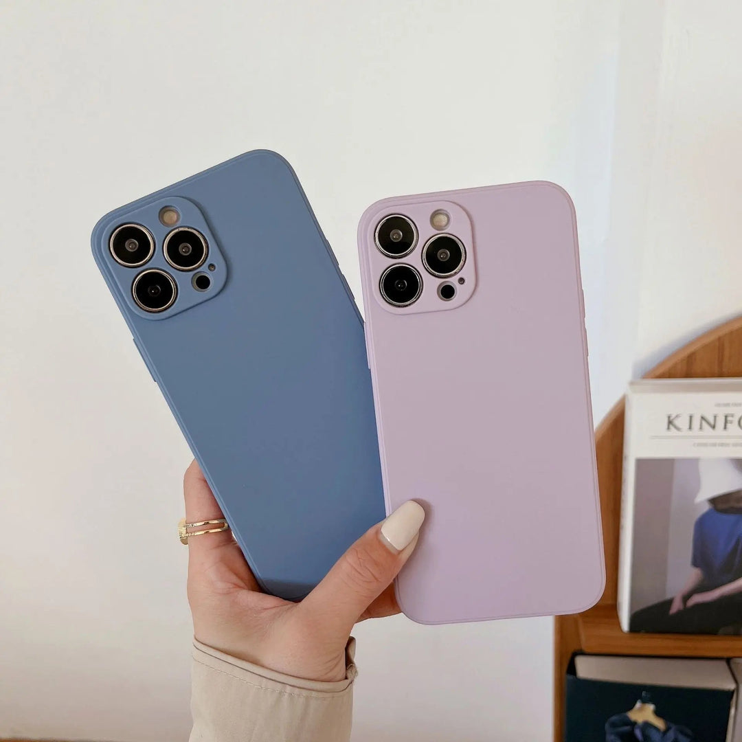 Pastel Solid colour Silicone iPhone Case