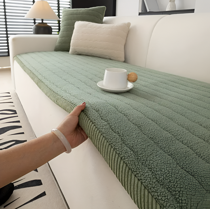PolyesPlush Non-Slip Sofa Cover – Pet-Friendly, Machine Washable Couch Protector