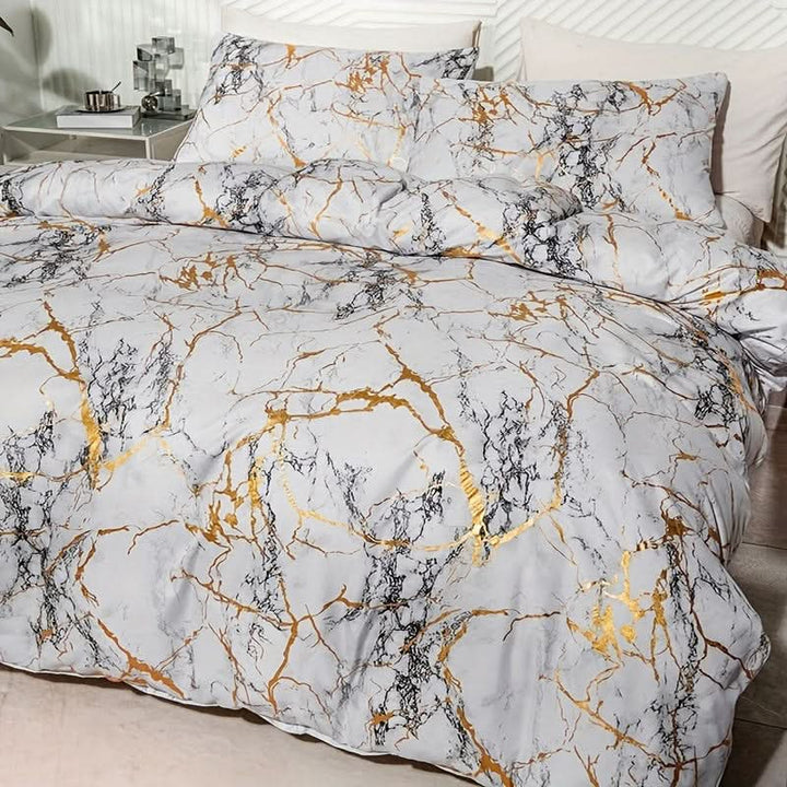 Marble Design Duvet Cover Set for Modern Bedroom