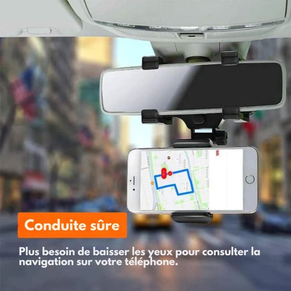 Rearview Mirror Phone Mount for Safe &amp; Comfortable Driving