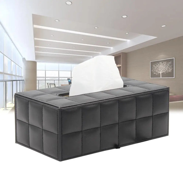 Modern Tissue Box Holder Square, Napkin Holder Pump Paper Case Dispenser, Facial Tissue Box Cover for Home Bathroom Office Desk