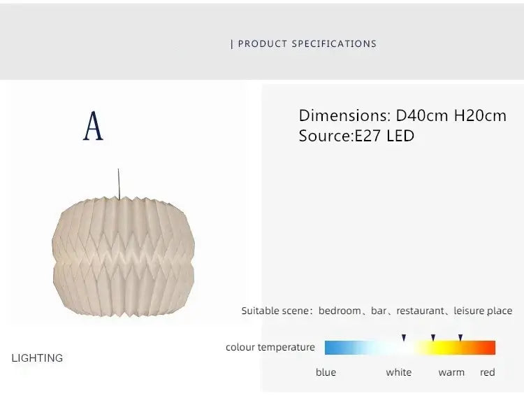 Elegant origami-inspired paper lantern