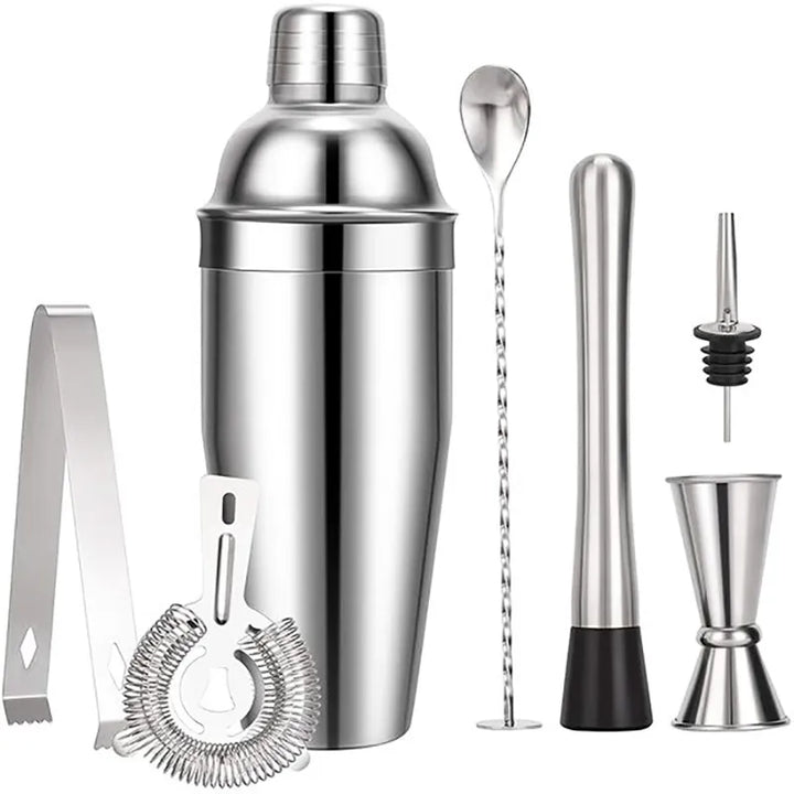 550 ml/750 ml Stainless Steel Cocktail Shaker Mixer Drink Bartender Set Bar Set Tools With Wine Rack Stand Tool for Birthday Gift