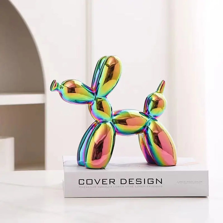– Small dog sculpture made of balloons