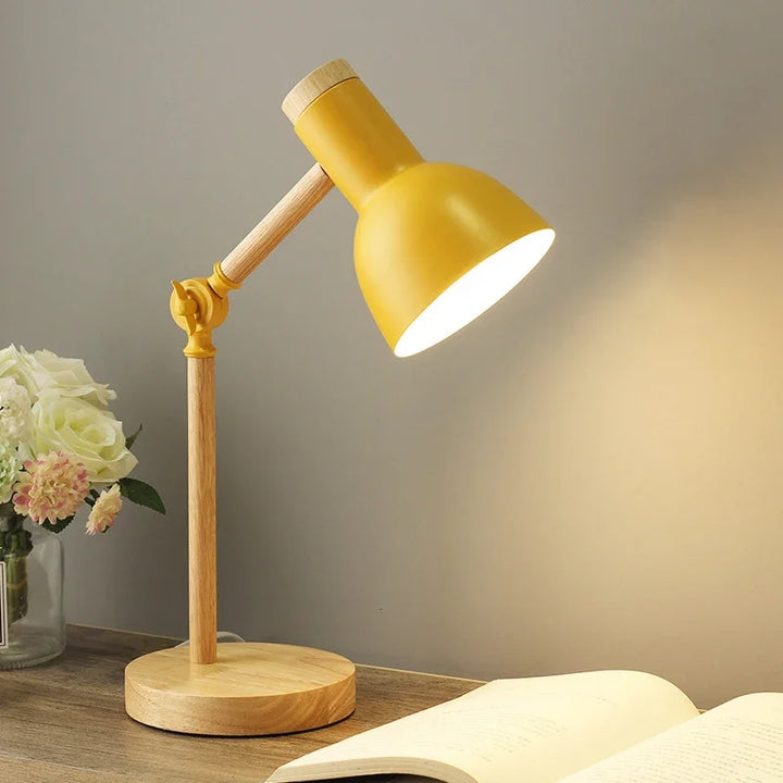 Dyed Wooden Table Lamp
