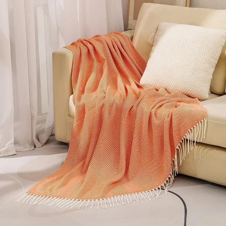Nordic Stripe Throw Sofa Blanket