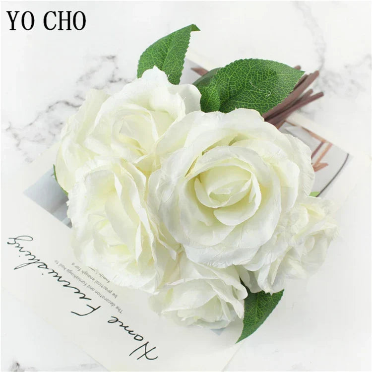 Large Peony Silk Flower Bouquet Set