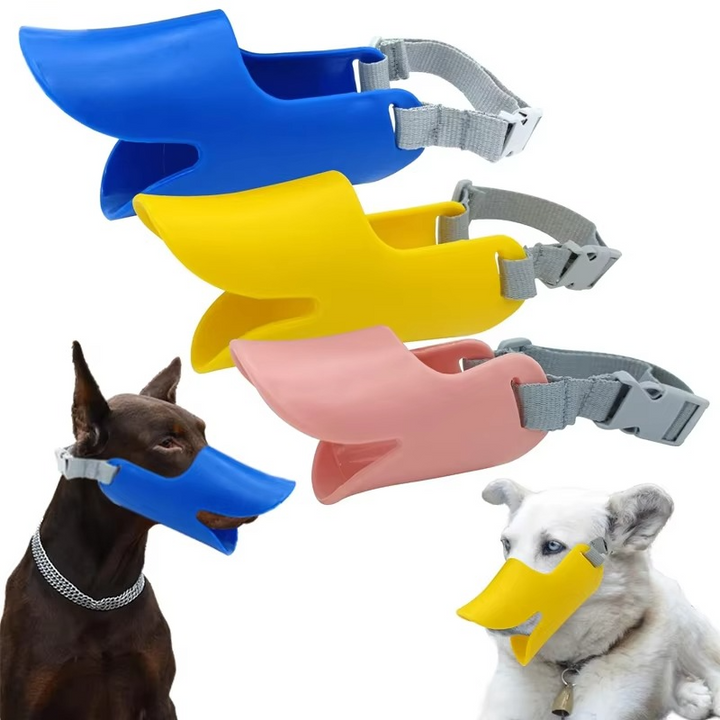 Adjustable Silicone Duckbill Dog Muzzle for Small and Large Dogs