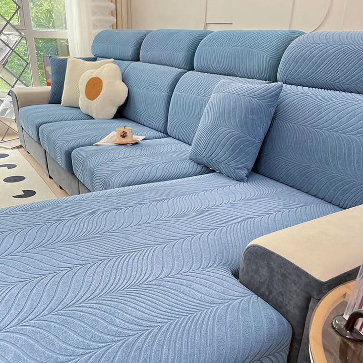PlushSecure - Elegant Jacquard Sofa Cover for Non-Slip Comfort