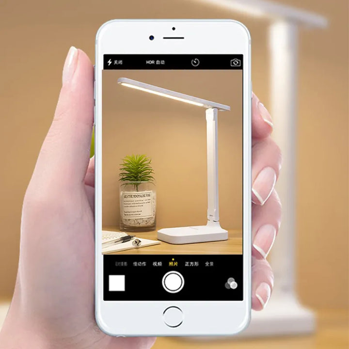 6000mAh rechargeable LED table lamp USB 3 colour stepless dimmable desk lamp touch foldable eye-protecting reading night light