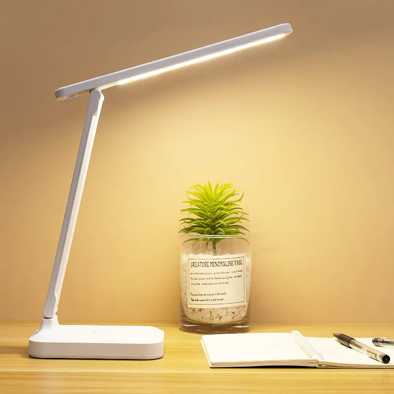 6000mAh rechargeable LED table lamp USB 3 colour stepless dimmable desk lamp touch foldable eye-protecting reading night light