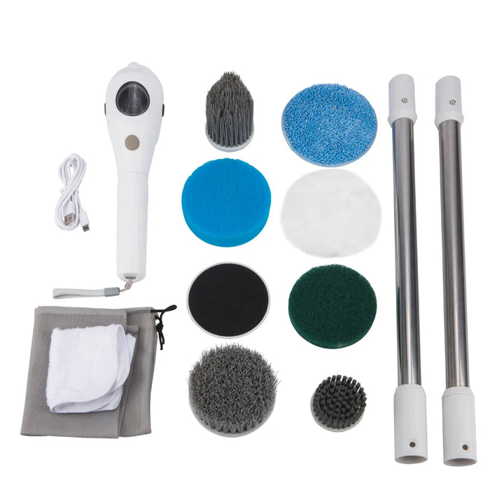 Single Cleaning Solution: 8-in-1 Multifunctional Electric Cleaning Brush - Wireless and Rotating for Bathroom, Kitchen, Windows, and Toilet