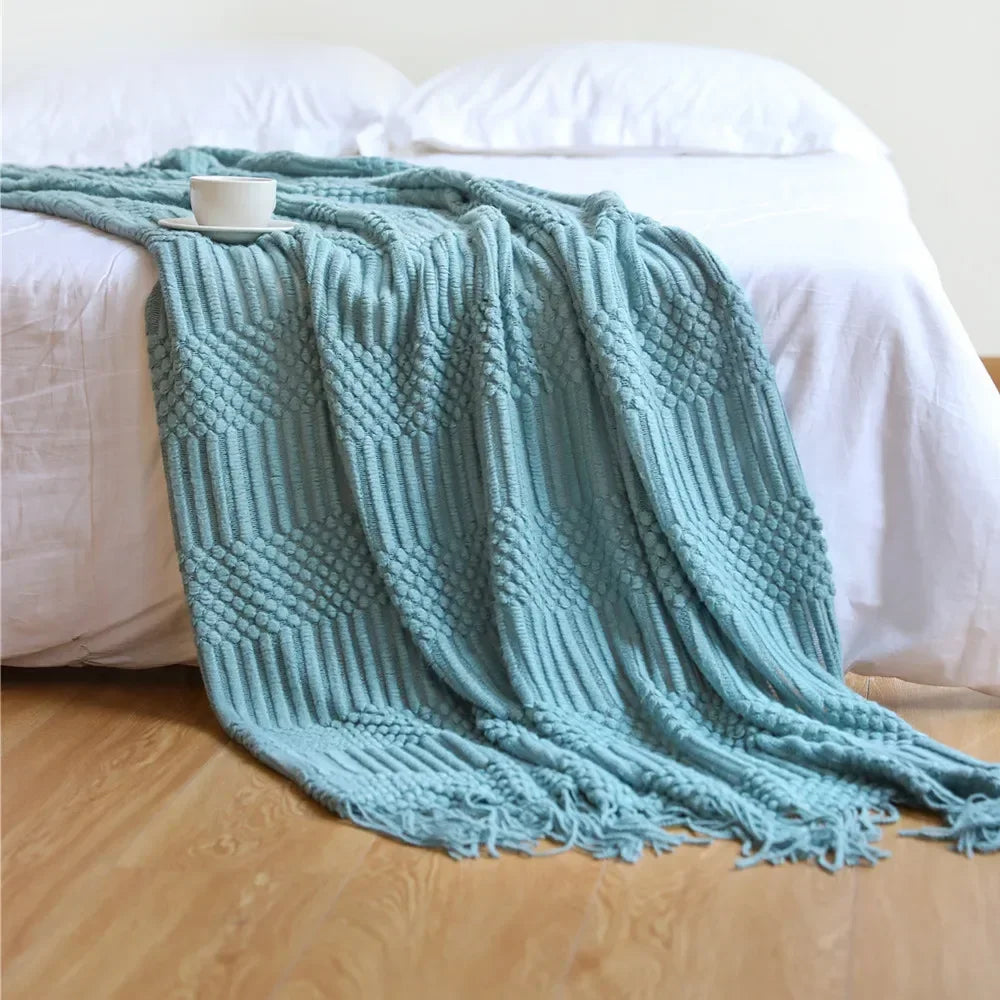Nordic Style Dick Knitted Blanket