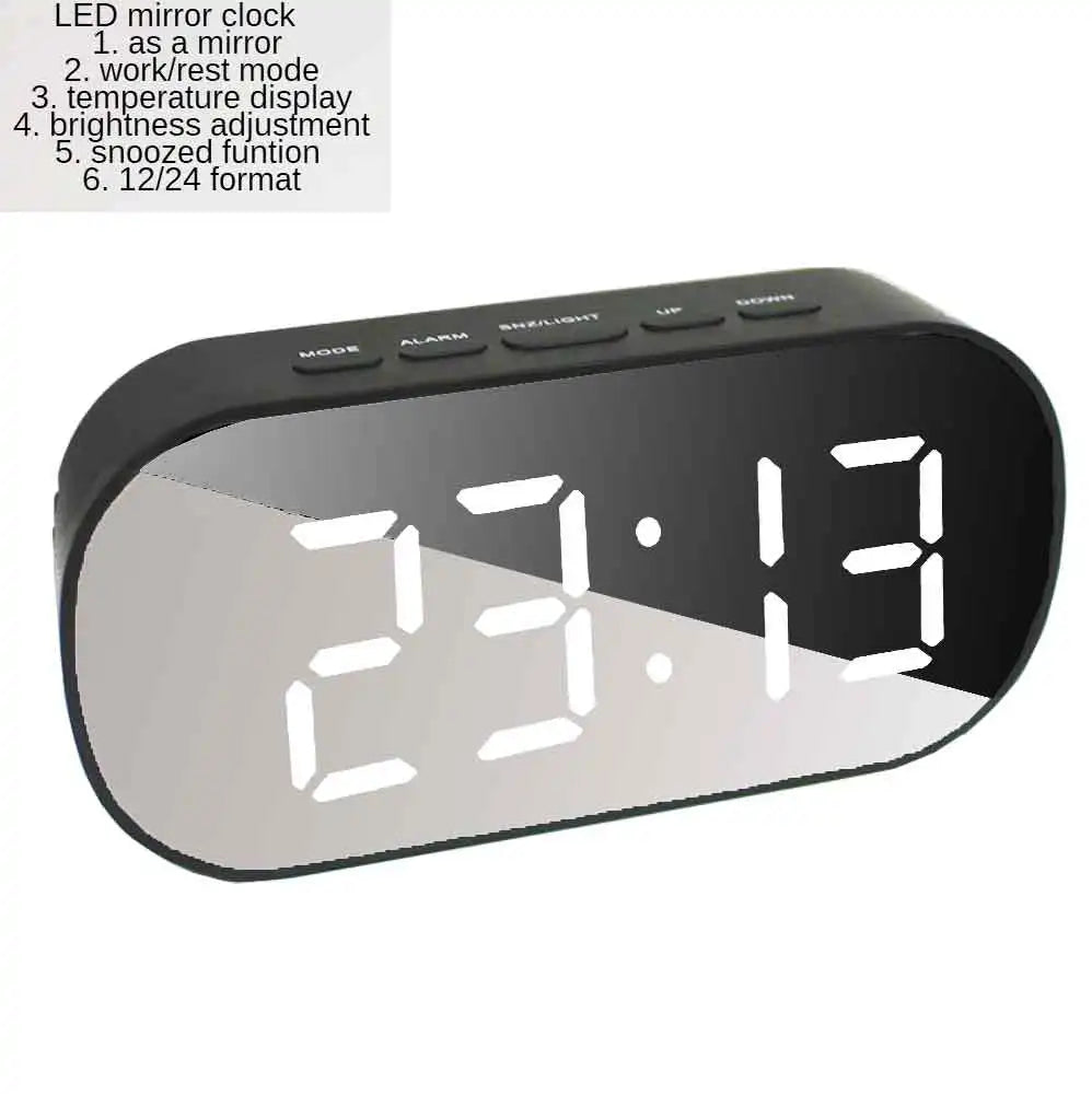 Curved Screen Digital Alarm Clock