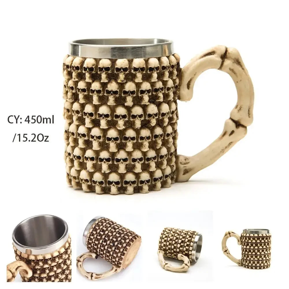 Medieval Dragon Resin Stainless Steel Mug as Coffee Mug or Tea Mug