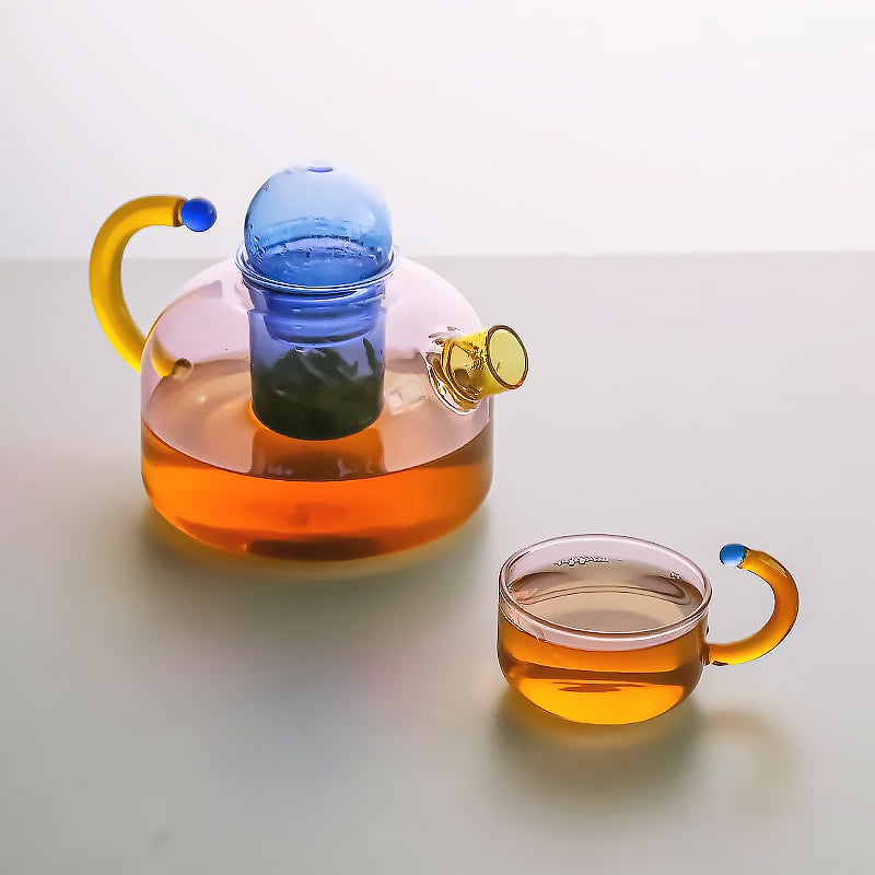 colourful glass tableware