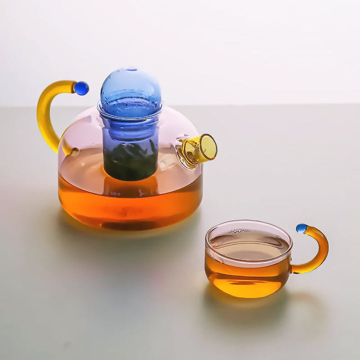 colourful glass tableware