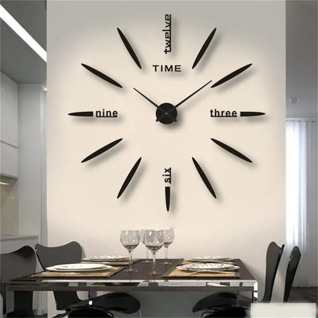 New large unique style acrylic wall clock