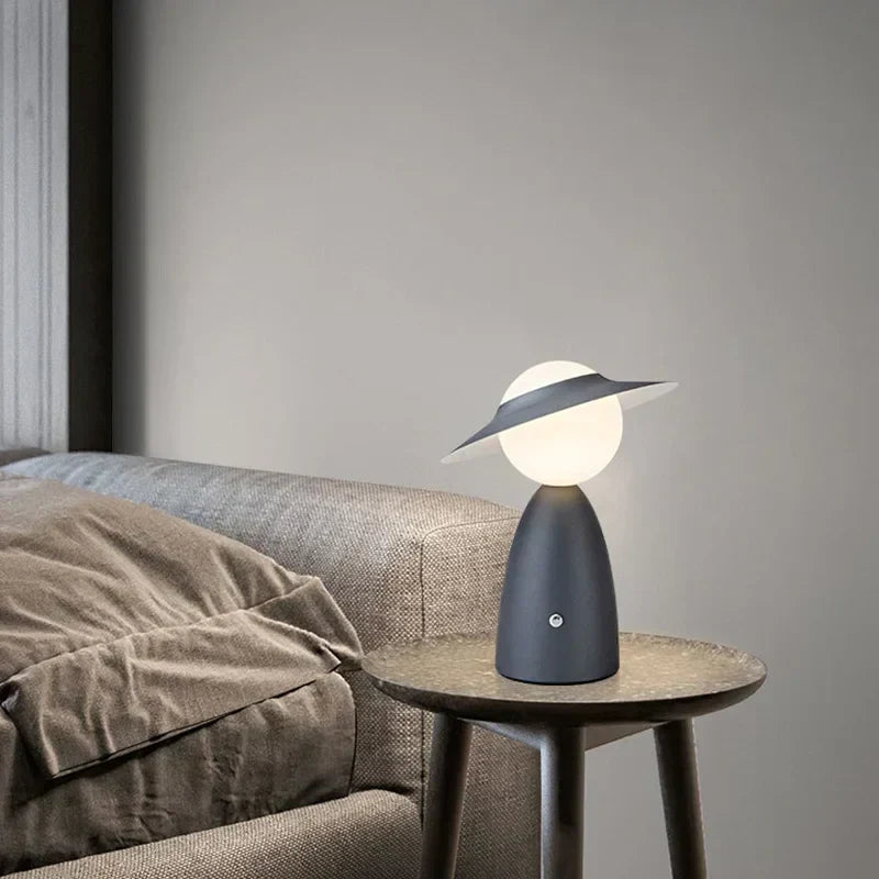 Battery Table Lamp Man with Hat