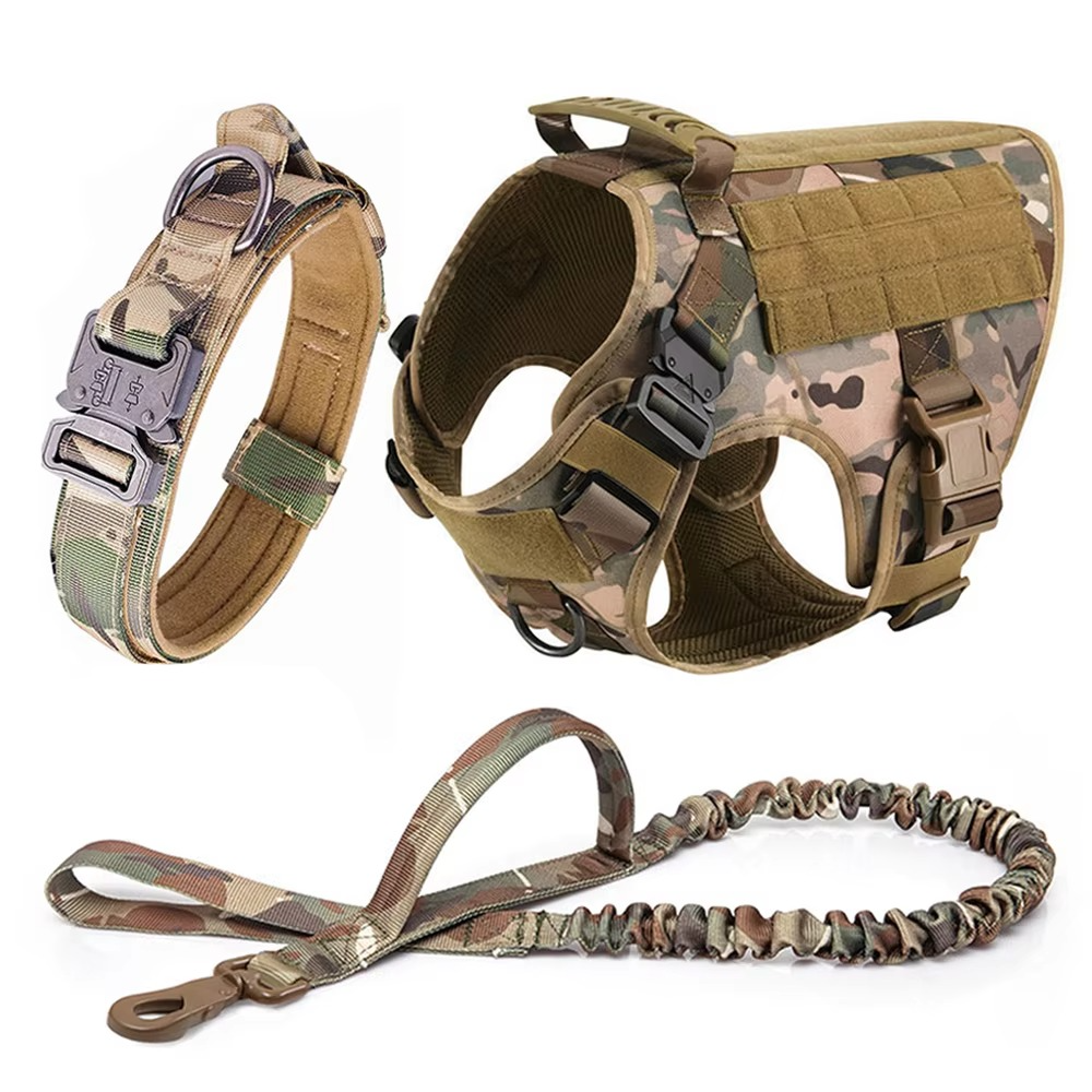 Tactical Dog Harness and Leash Set for Medium and Large Dogs