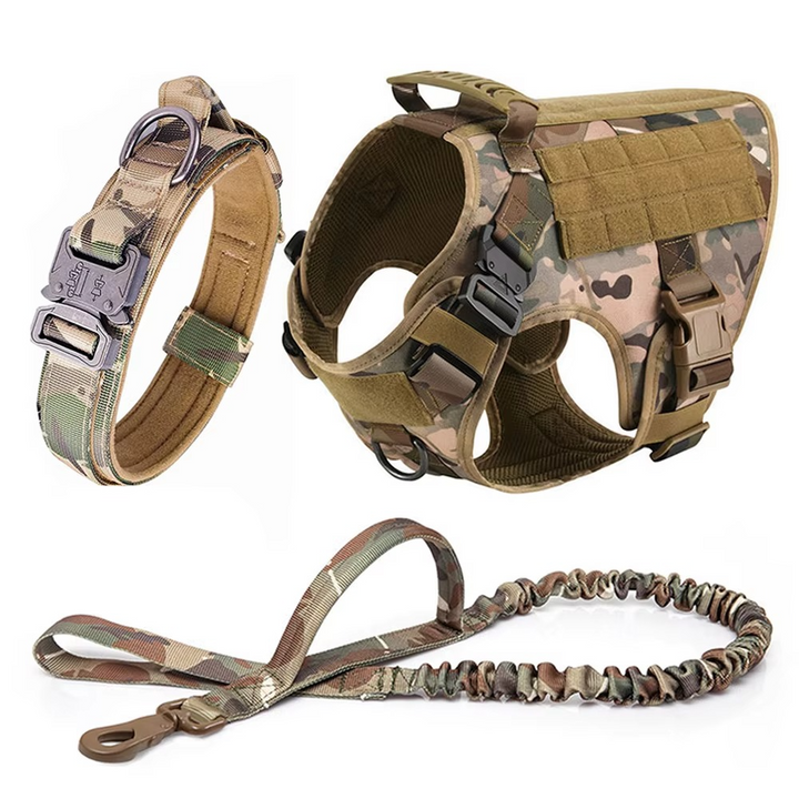 Tactical Dog Harness and Leash Set for Medium and Large Dogs