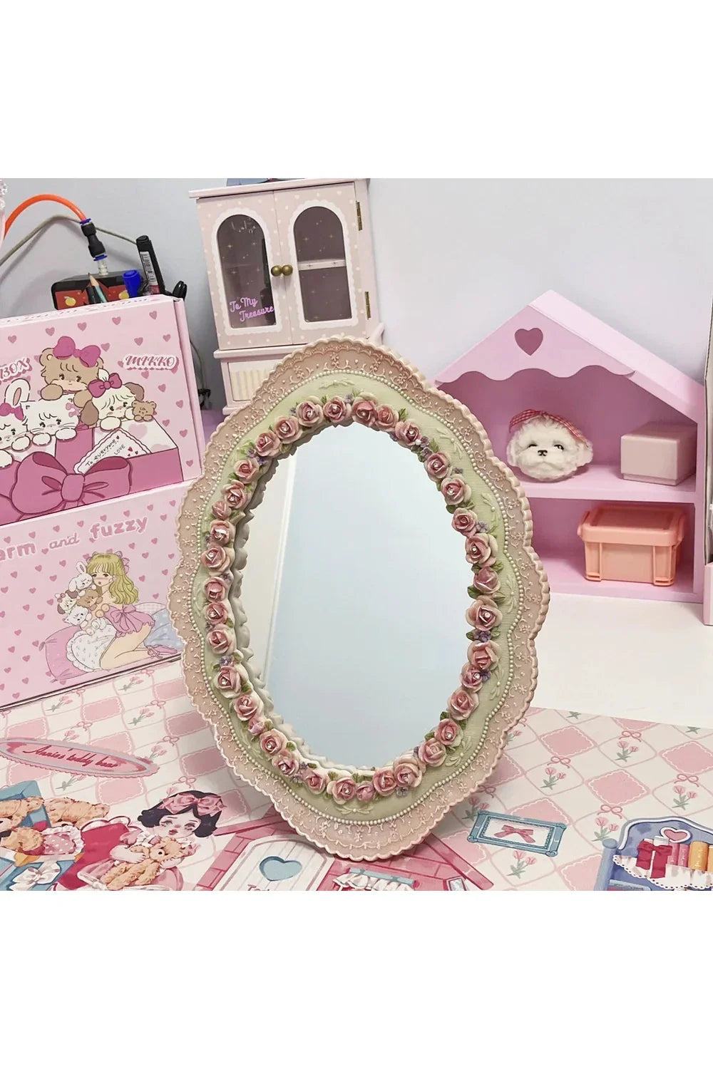 large standing Baroque mirror |