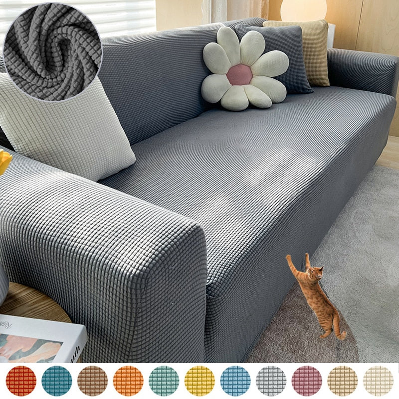 FlexiCover Elastic Sofa Cover – Protection Cover for Corner Sofas and Standard Sofas